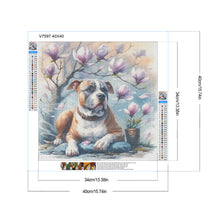 Load image into Gallery viewer, Magnolia Bulldog 40*40CM (canvas) Full Round Drill Diamond Painting
