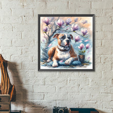 Load image into Gallery viewer, Magnolia Bulldog 40*40CM (canvas) Full Round Drill Diamond Painting
