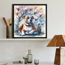 Load image into Gallery viewer, Magnolia Bulldog 40*40CM (canvas) Full Round Drill Diamond Painting
