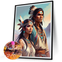 Load image into Gallery viewer, Indian Couple 30*40CM (canvas) Full Round Drill Diamond Painting
