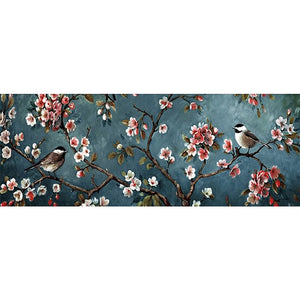 Flower And Bird Painting 80*30CM (canvas) Full Square Drill Diamond Painting