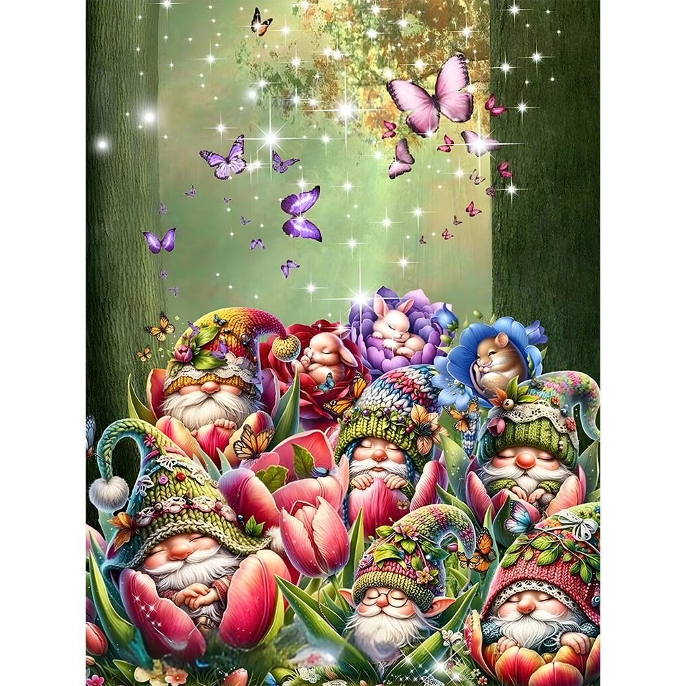 Flower Goblin 30*40CM (canvas) Full Round Drill Diamond Painting