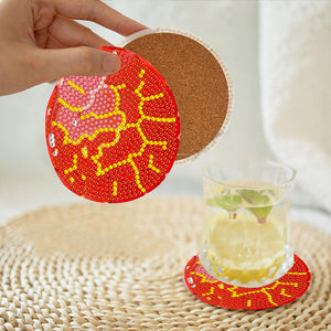 8Pcs Wooden Easter Eggs Diamond Art Coasters DIY Coaster Diamond Dot Kits