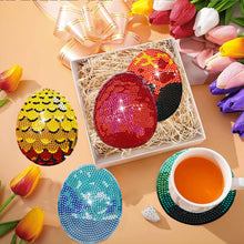 Load image into Gallery viewer, 8Pcs Wooden Easter Eggs Diamond Art Coasters DIY Coaster Diamond Dot Kits
