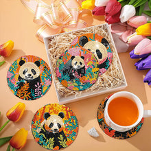 Load image into Gallery viewer, 8Pcs Wooden Panda Diamond Art Coasters DIY Coaster Diamond Dot Kits
