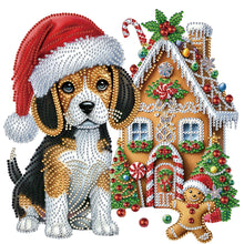 Load image into Gallery viewer, Christmas Dog 30*30CM (canvas) Partial Special-Shaped Drill Diamond Painting
