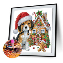 Load image into Gallery viewer, Christmas Dog 30*30CM (canvas) Partial Special-Shaped Drill Diamond Painting
