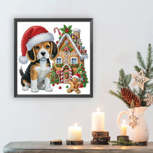 Load image into Gallery viewer, Christmas Dog 30*30CM (canvas) Partial Special-Shaped Drill Diamond Painting
