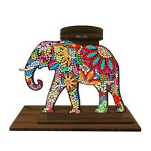 Load image into Gallery viewer, Animal Desktop 5D DIY Diamond Painting Art Candle Holder Home Decor (Elephant)
