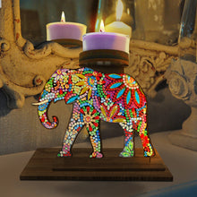 Load image into Gallery viewer, Animal Desktop 5D DIY Diamond Painting Art Candle Holder Home Decor (Elephant)
