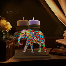 Load image into Gallery viewer, Animal Desktop 5D DIY Diamond Painting Art Candle Holder Home Decor (Elephant)
