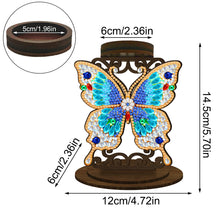 Load image into Gallery viewer, Animal Desktop 5D DIY Diamond Painting Art Candle Holder Home Decor (Butterfly)
