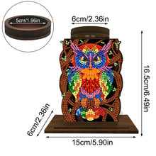 Load image into Gallery viewer, Animal Desktop 5D DIY Diamond Painting Art Candle Holder Home Decor (Owl)
