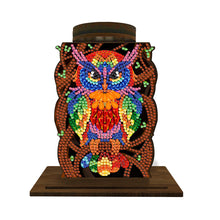 Load image into Gallery viewer, Animal Desktop 5D DIY Diamond Painting Art Candle Holder Home Decor (Owl)
