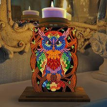 Load image into Gallery viewer, Animal Desktop 5D DIY Diamond Painting Art Candle Holder Home Decor (Owl)
