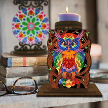 Load image into Gallery viewer, Animal Desktop 5D DIY Diamond Painting Art Candle Holder Home Decor (Owl)
