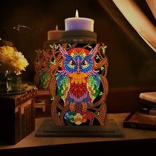 Load image into Gallery viewer, Animal Desktop 5D DIY Diamond Painting Art Candle Holder Home Decor (Owl)
