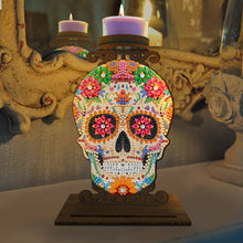 Load image into Gallery viewer, Animal Desktop 5D DIY Diamond Painting Art Candle Holder Home Decor (Skull)
