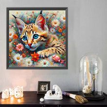 Load image into Gallery viewer, Tabby Cat 40*40CM (canvas) Full Round Drill Diamond Painting
