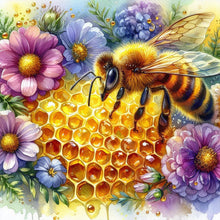 Load image into Gallery viewer, Honey Bee 40*40CM (canvas) Full Round Drill Diamond Painting
