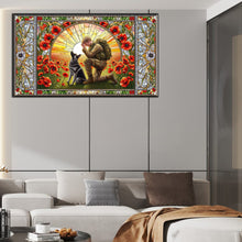 Load image into Gallery viewer, Glass Painting Of Warrior And War Dog Hound 40*70CM (canvas) Full Round Drill Diamond Painting
