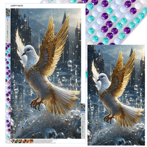 Metal Bird On Water 40*70CM (canvas) Full Round Drill Diamond Painting