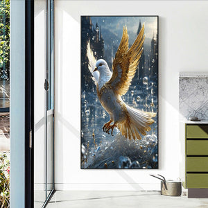 Metal Bird On Water 40*70CM (canvas) Full Round Drill Diamond Painting