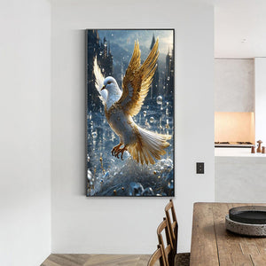 Metal Bird On Water 40*70CM (canvas) Full Round Drill Diamond Painting