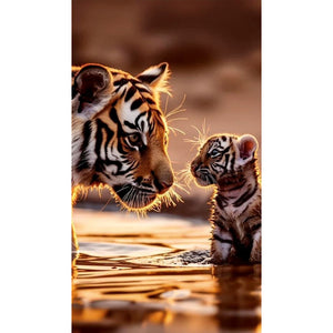 Sea Tiger 40*70CM (canvas) Full Round Drill Diamond Painting