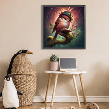 Load image into Gallery viewer, Bird Wearing A Hat 30*30CM (canvas) Full AB Square Drill Diamond Painting
