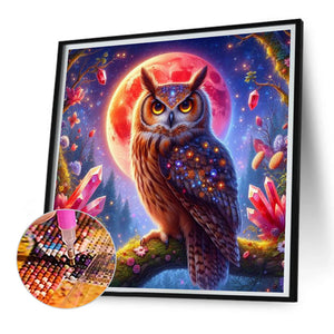 Owl 30*30CM (canvas) Full AB Square Drill Diamond Painting