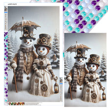 Load image into Gallery viewer, Snowman Couple 40*70CM (canvas) Full Round Drill Diamond Painting
