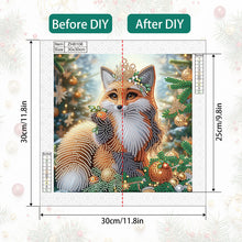 Load image into Gallery viewer, Christmas Fox 30*30CM (canvas) Partial Special-Shaped Drill Diamond Painting
