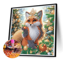 Load image into Gallery viewer, Christmas Fox 30*30CM (canvas) Partial Special-Shaped Drill Diamond Painting
