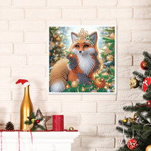 Load image into Gallery viewer, Christmas Fox 30*30CM (canvas) Partial Special-Shaped Drill Diamond Painting
