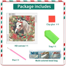 Load image into Gallery viewer, Christmas White Horse 30*30CM (canvas) Partial Special-Shaped Drill Diamond Painting
