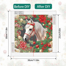 Load image into Gallery viewer, Christmas White Horse 30*30CM (canvas) Partial Special-Shaped Drill Diamond Painting
