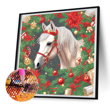 Load image into Gallery viewer, Christmas White Horse 30*30CM (canvas) Partial Special-Shaped Drill Diamond Painting
