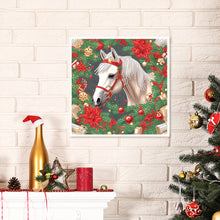 Load image into Gallery viewer, Christmas White Horse 30*30CM (canvas) Partial Special-Shaped Drill Diamond Painting
