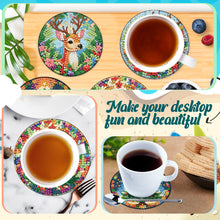 Load image into Gallery viewer, 6Pcs Wooden Christmas Tree And Elk DIY Diamond Painting Coaster for Dining Table
