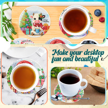 Load image into Gallery viewer, 6Pcs Wooden Merry Christmas DIY Diamond Painting Coaster for Dining Table
