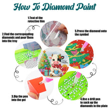 Load image into Gallery viewer, 6Pcs Wooden Merry Christmas DIY Diamond Painting Coaster for Dining Table
