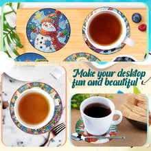 Load image into Gallery viewer, 6Pcs Wooden Christmas DIY Diamond Painting Coaster Kit for Dining Table
