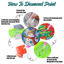 Load image into Gallery viewer, 6Pcs Wooden Christmas DIY Diamond Painting Coaster Kit for Dining Table
