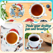 Load image into Gallery viewer, 6Pcs Wooden Christmas Animals DIY Diamond Painting Coaster for Dining Table
