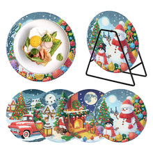 Load image into Gallery viewer, Acrylic Christmas Diamond Painting Placemats DIY Diamond Dot Kits for Tabletop
