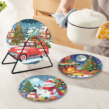 Load image into Gallery viewer, Acrylic Christmas Diamond Painting Placemats DIY Diamond Dot Kits for Tabletop
