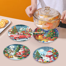 Load image into Gallery viewer, Acrylic Christmas Diamond Painting Placemats DIY Diamond Dot Kits for Tabletop
