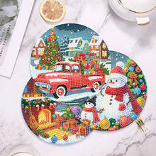 Load image into Gallery viewer, Acrylic Christmas Diamond Painting Placemats DIY Diamond Dot Kits for Tabletop
