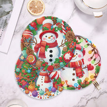 Load image into Gallery viewer, Acrylic Christmas Snowman Diamond Painting Placemats DIY Diamond Dot Kits
